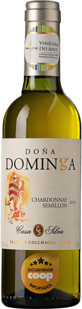 Vinho Chileno Branco Seco  Doña Dominga Chardonnay Sémillon Valle de Colchagua Garrafa 375ml