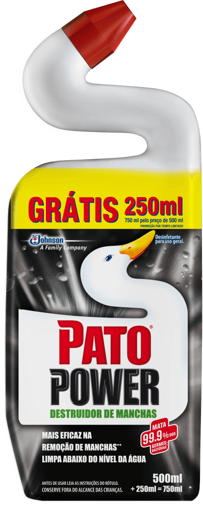 Desinfetante Pato Purific Power Frasco 500 ml Grátis 250 ml