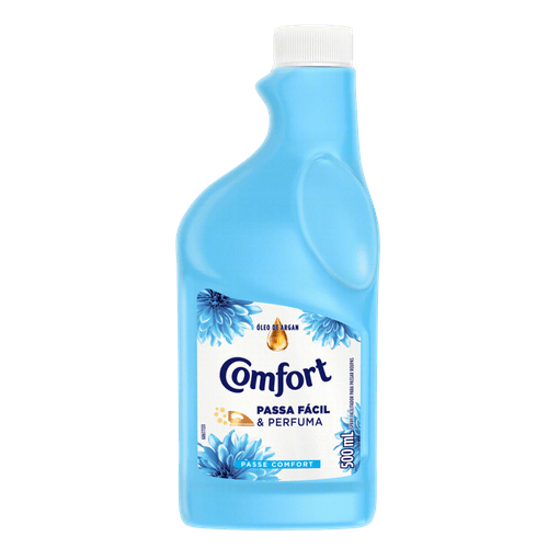 Facilitador de Passar Roupas Líquido Óleo de Argan Comfort Frasco 500ml Refil