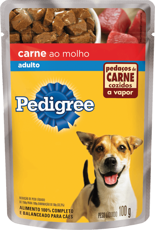 Alimento Completo e Balanceado para Cães Adultos Raças Pequenas Carne ao Molho Pedigree Sachê 100g