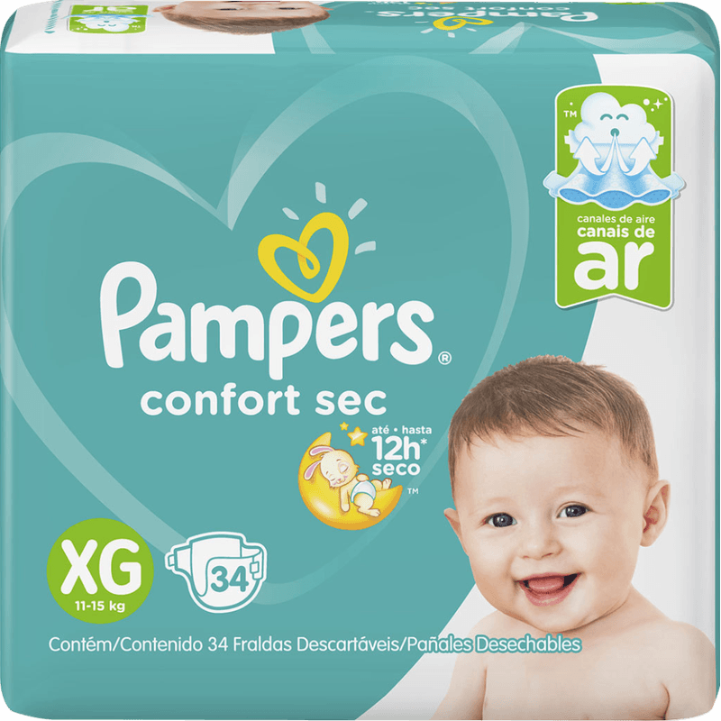 Fralda-Descartavel-Infantil-Pampers-Confort-Sec-XG-11-a-15kg-Pacote-34-Unidades