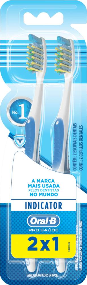 Escova Dental Macia 40% 2x1 Oral-B Pro-Saúde Indicator 2 Unidades