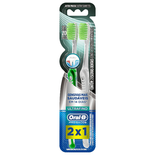 Escova Dental Ultramacia 35 Ultrafino Oral-B Pro-Saúde 2 Unidades
