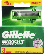 Carga-de-Aparelho-para-Barbear-Gillette-Mach3-Sensitive-Leve-3-Pague-2-Unidades