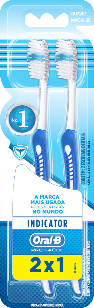 Escova Dental Macia 20% 2x1 Oral-B Pro-Saúde Indicator 2 Unidades