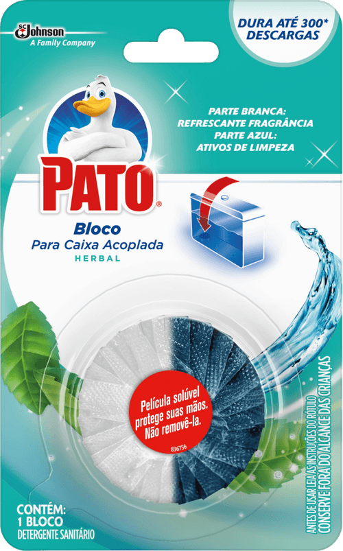 Detergente Sanitário Bloco para Caixa Acoplada Herbal Pato