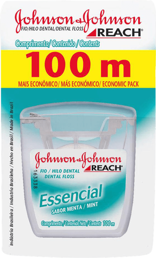 Fio Dental Menta Johnson & Johnson Reach Essencial 100m Mais Econômico