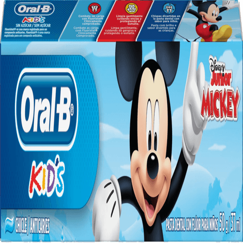 Creme Dental com Flúor Anticárie Chiclete Mickey and the Roadster Racers Oral-B Kids Caixa 50g