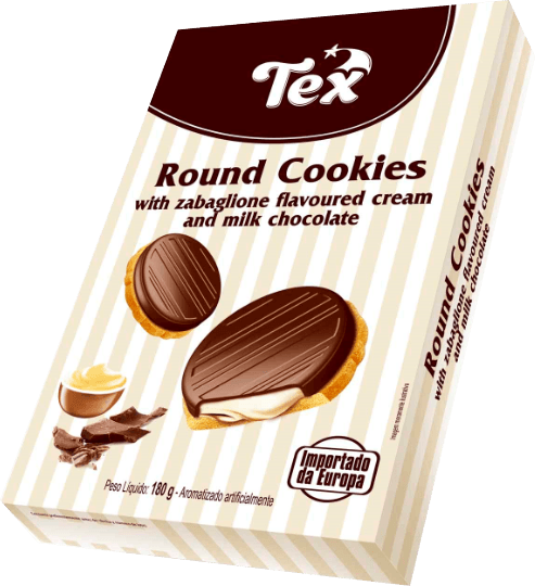 Biscoito Tex Round Cookies Zabaglione 180g