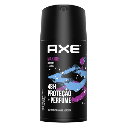 Antitranspirante Aerossol Marine Minerais e Sálvia 48h Proteção Axe 152ml Spray