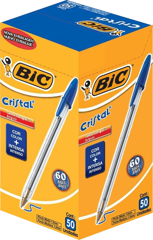 Caneta Esfg Bic Cristal 50un-dy Pta