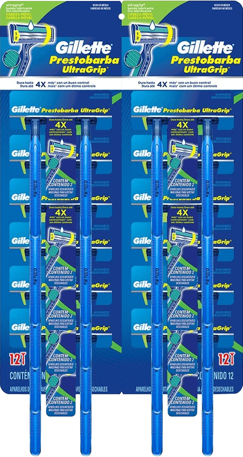 Aparelho Descartável Para Barbear Gillette Prestobarba Ultragrip 20 Unidades