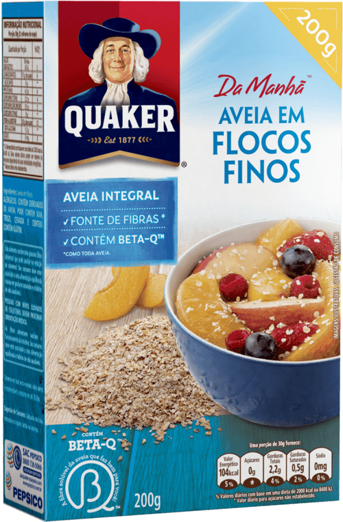 Aveia Quaker em Flocos Finos Caixa 200 g