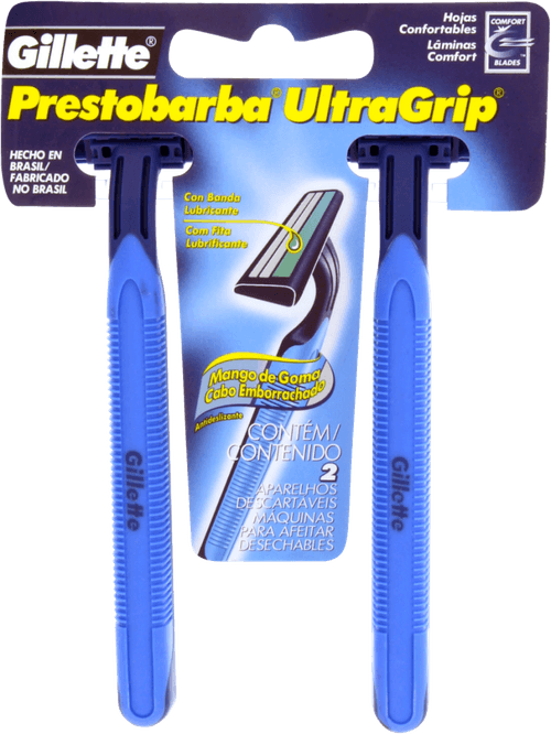 Aparelho De Barbear Descartável Gillette Prestobarba Ultragrip2 - 2 Unidades