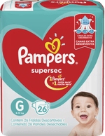 Fralda-Descartavel-Infantil-Pampers-Supersec-G-9-a-13kg-Pacote-26-Unidades