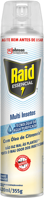 Inseticida-Aerossol-Multi-Insetos-com-Oleo-de-Citronela-Raid-Essencial-Frasco-420ml-Spray