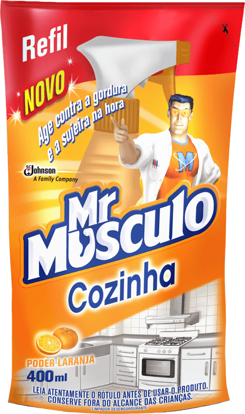 Desengordurante Mr Músculo Cozinha Refil Laranja 400ml