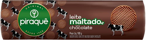 Biscoito Leite Maltado Chocolate Piraquê Pacote 160g