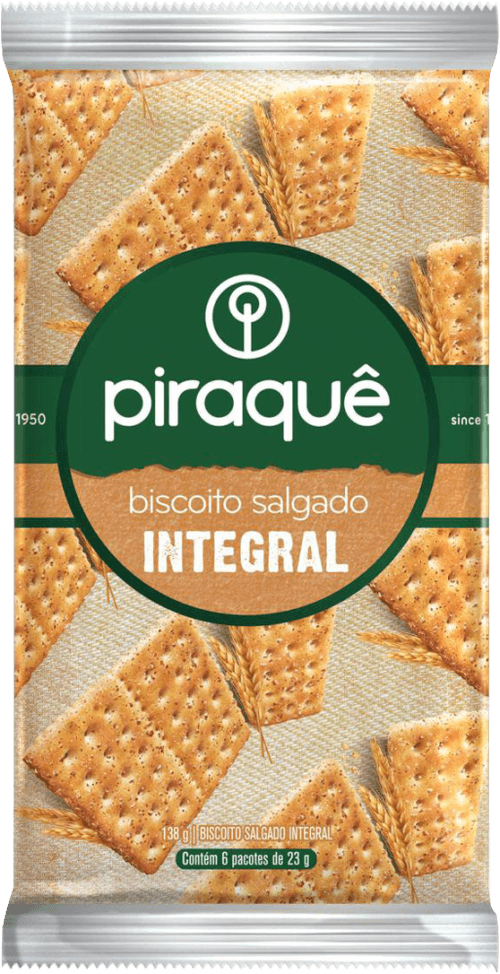 Biscoito Integral Piraquê Pacote 138g 6 Unidades