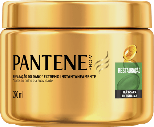 Máscara de Tratamento Intensiva com Pérolas Solúveis & Aminoácido Pantene Pro-V Restauração Pote 270ml