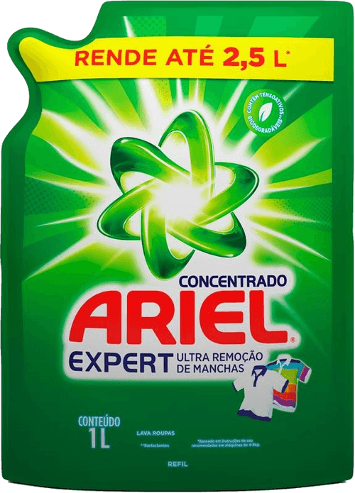 Sabão Líquido Ariel Concentrado Expert Sachê 1L