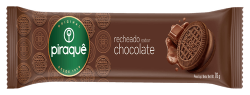 Biscoito Recheio Chocolate Piraquê Pacote 76G