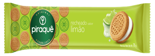 Biscoito Recheio Limão Piraquê Pacote 76g