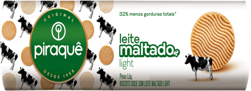 Biscoito Doce com Leite Maltado Light Piraquê Pacote 132g