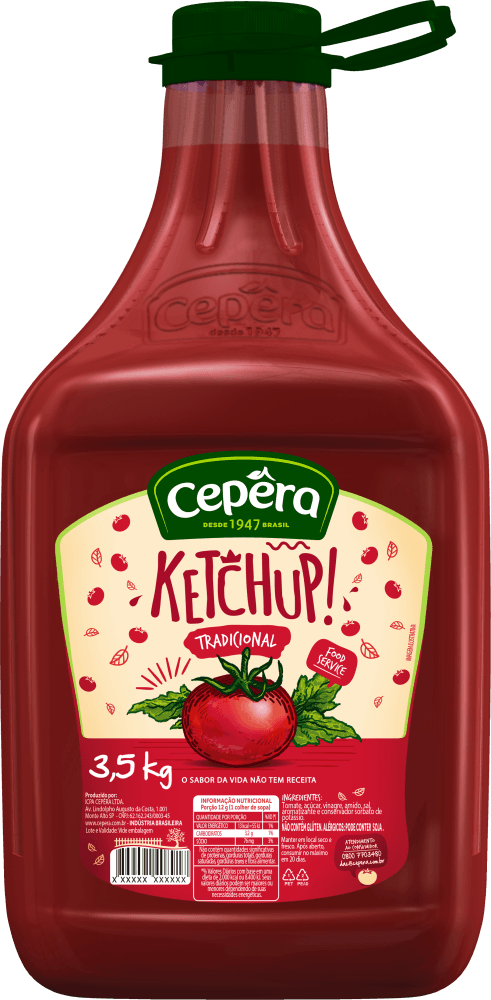 Ketchup Tradicional Cepêra Frasco 3,5kg