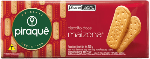 Biscoito Doce Maizena Piraquê Pacote 175g