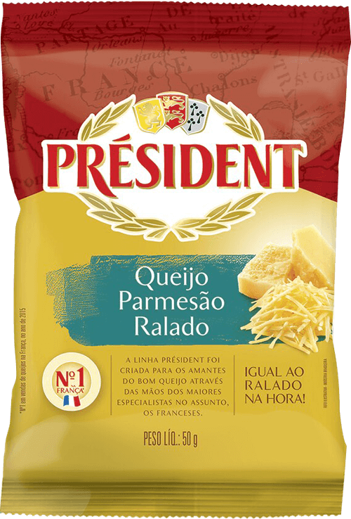 Queijo Parmesão Ralado Président Pacote 50g