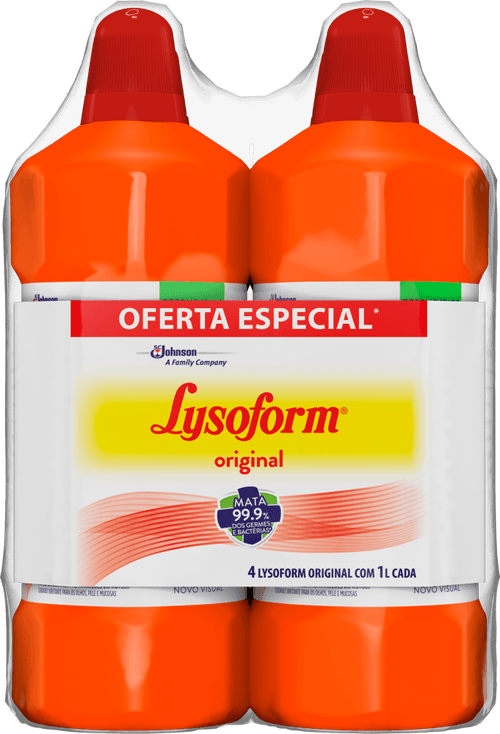 Desinfetante para Uso Geral Original Lysoform Frasco 4 Unidades 1l Cada Oferta Especial
