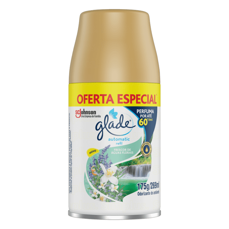 Odorizador-de-Ambiente-Frescor-de-Aguas-Florais-Glade-Automatic-Frasco-269ml-Spray-Refil-Oferta-Especial