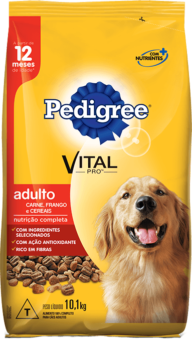 Alimento 100% Completo e Balanceado para Cães Adultos Carne e Vegetais Pedigree Pacote 10,1kg