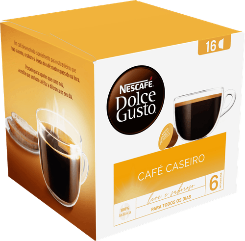 Café Em Cápsula Torrado E Moído Caseiro Nescafé Dolce Gusto Caixa 128g 16 Unidades