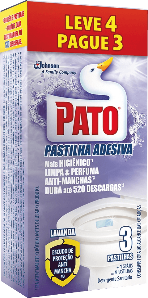 Desodorizador Sanitário Pato Pastilha Adesiva Citrus 3 Unidades