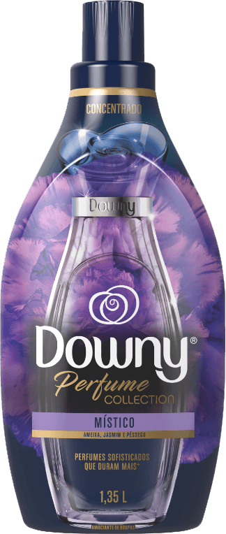 Amaciante de Roupa Concentrado Místico Ameixa, Jasmim e Pêssego Downy Perfume Collection Frasco 1,35l