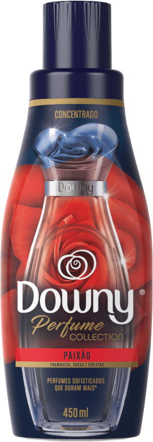 Amaciante de Roupa Concentrado Paixão Framboesa, Rosas e Violetas Downy Perfume Collection Frasco 450ml