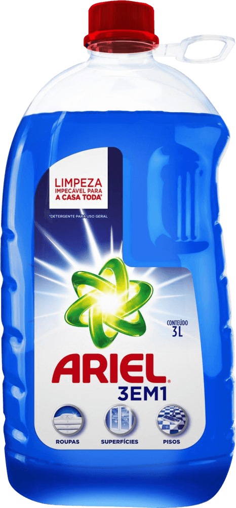 Detergente Líquido Ariel Multiusos 3em1 3l