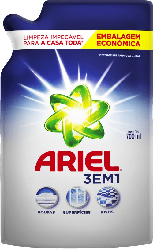 Detergente Uso Geral Ariel Sachê 700ml Embalagem Econômica