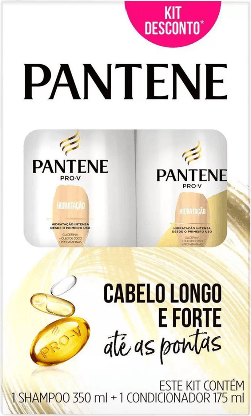 Kit Shampoo 350ml + Condicionador 175ml Pantene Pro-V Hidratação