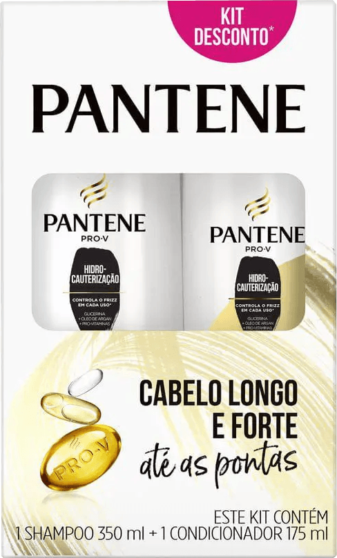 Kit Shampoo 350ml + Condicionador 175ml Pantene Pro-V Hidro-Cauterização