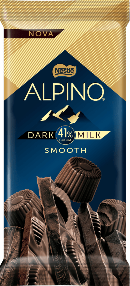 Chocolate Amargo Dark Milk 41% Cacau Smooth Alpino Pacote 85g