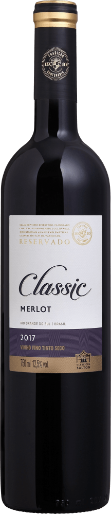 Vinho Brasileiro Tinto Reserva Especial Salton Classic Merlot Serra Gaúcha Garrafa 750ml