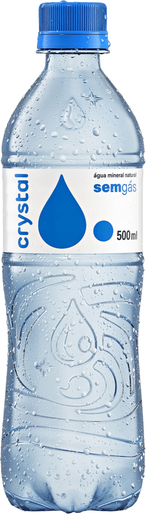 Água Mineral Natural sem Gás Crystal Garrafa 500ml