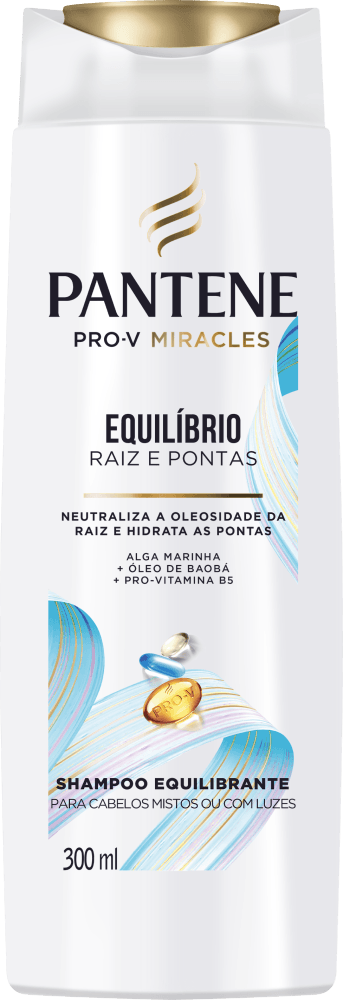 Shampoo Pro-V Miracles Pantene Equilíbrio Raiz e Pontas Frasco 300ml