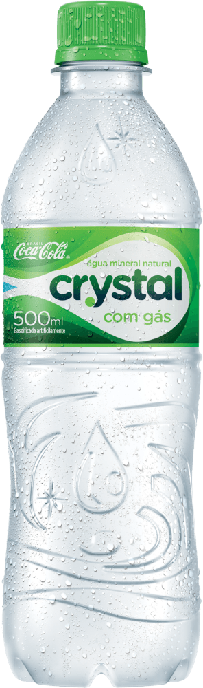 Água Mineral Natural com Gás Crystal Garrafa 500ml