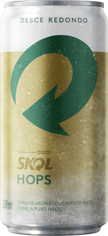 Cerveja Skol Hops Lata 269ml Embalagem com 8 Unidades