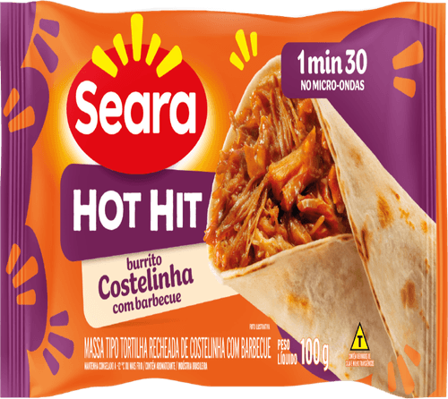 Wrap Costelinha com Barbecue Seara Hot Hit Pacote 100g