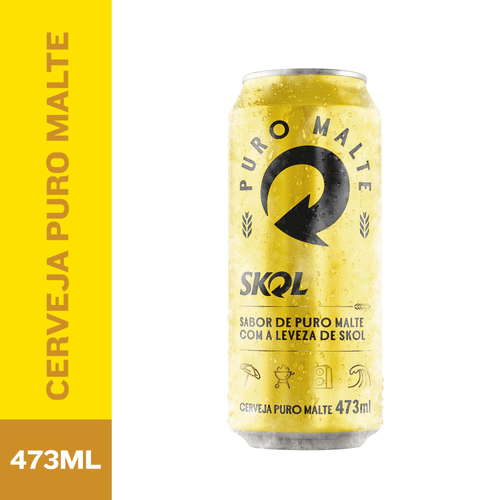 Cerveja Skol Puro Malte Lata 473ml